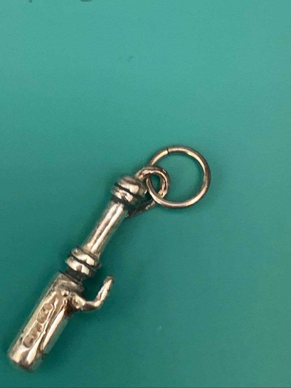 .925 Curling Iron Sterling Silver Jewelry Charm #hair